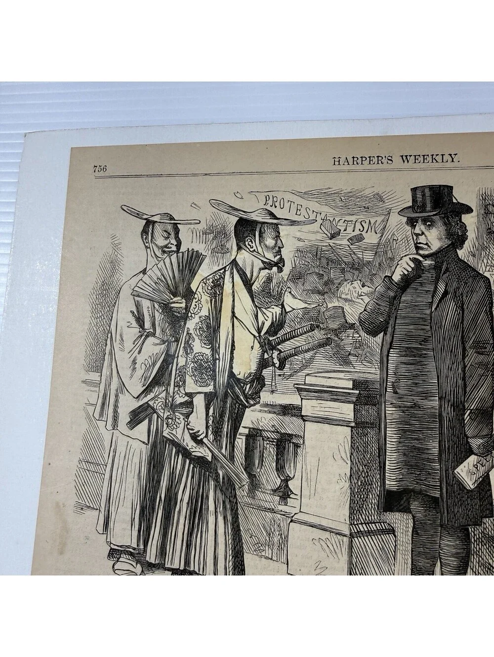 1872 Harper’s Weekly Belfast Riots Orangemen Ireland Political Print